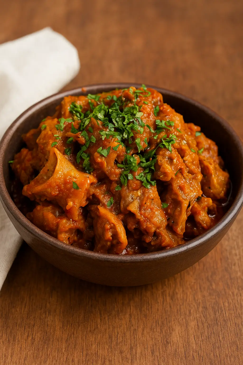 NKWOBI with Tenderly cooked cowleg infused with aromatic local combo garnished with utazi demartin mirage resort nsukka