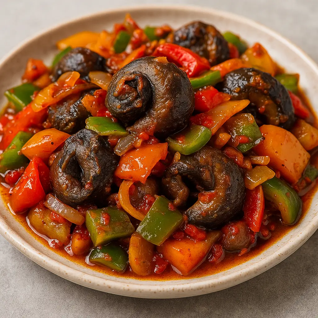 PEPPER SNAIL with Sauteed snails in spicy mix veggies demirage hotel