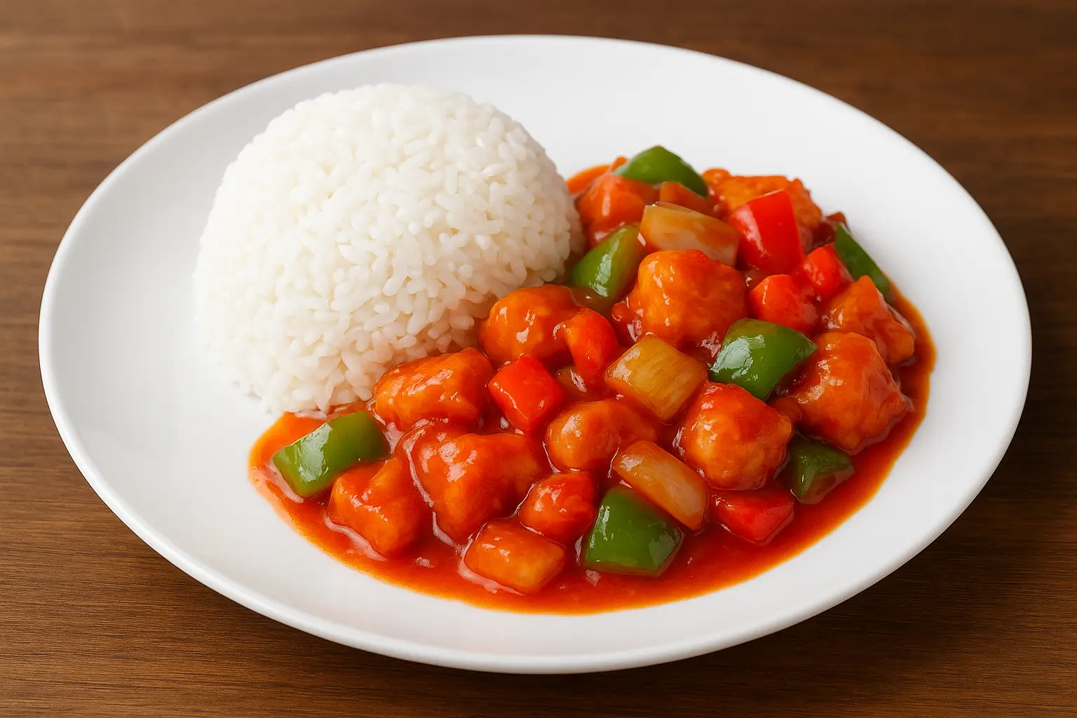 SWEET & SOUR SAUCE WITH WHITE RICE, FRIED RICE OR JOLLOF RICE Demartin Mirage Resort Nsukka