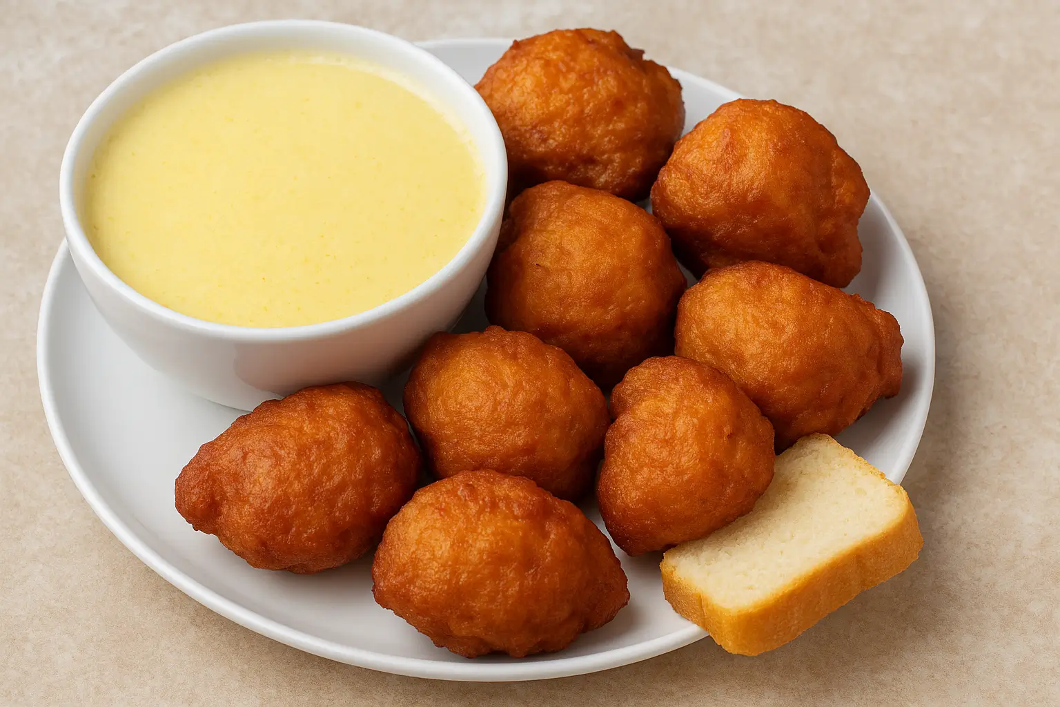 akara with Blended black eyed beans seasoned with deep fried hot oil, served with a choice of pap, custard or bread